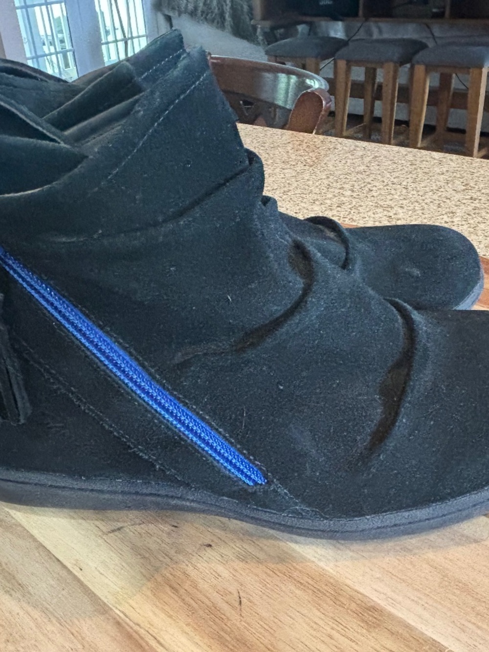 Skechers Black Leather Wedge